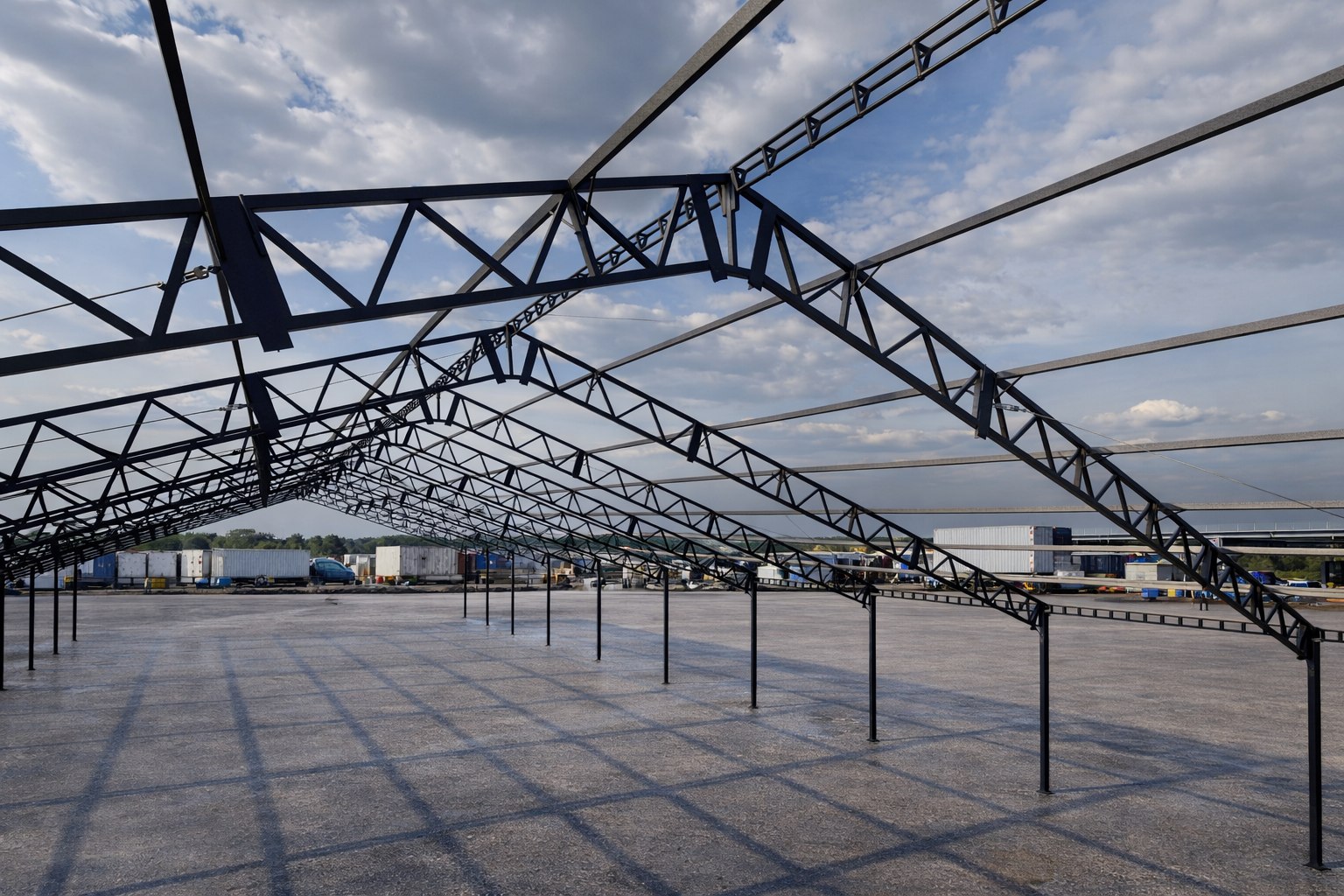 Montaje de carpa para taller técnico