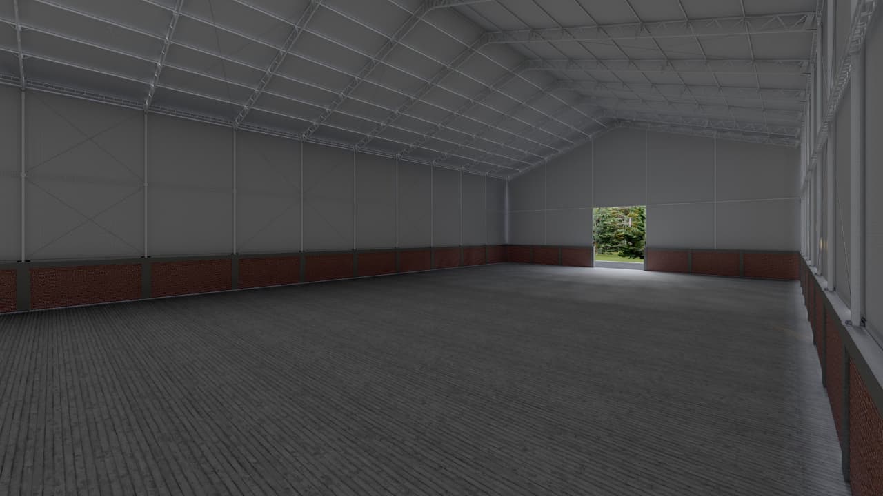 Hangar modular industrial de gran volumen
